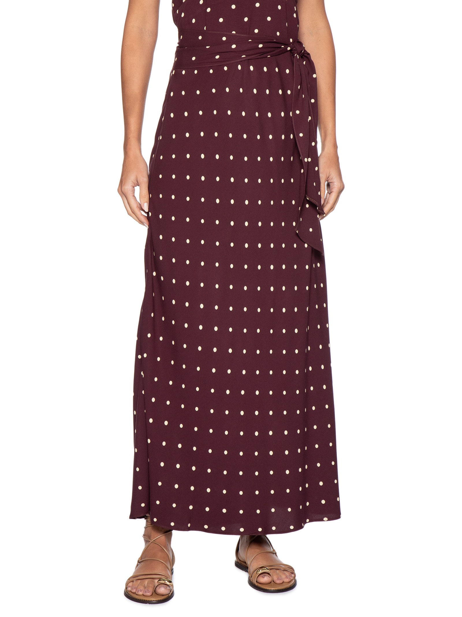 Saia Estampada Noturna Feminina – Marrom Dress To