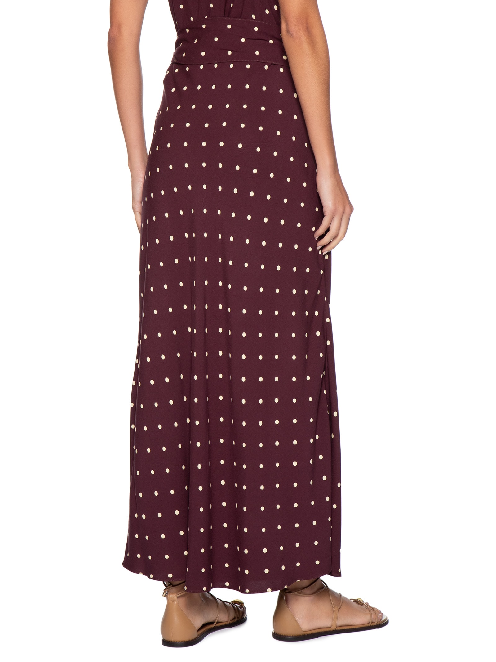 Saia Estampada Noturna Feminina – Marrom Dress To