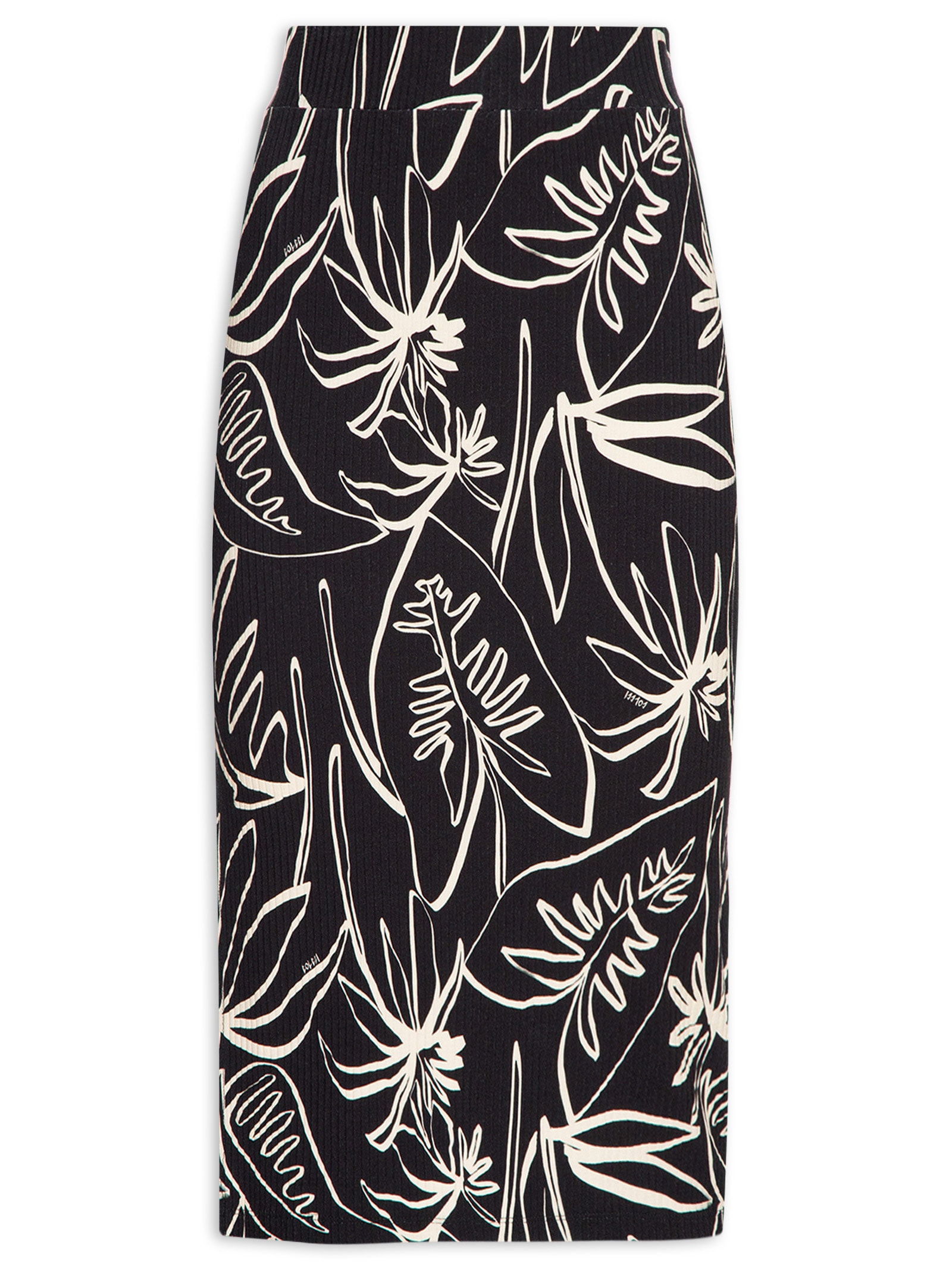 Saia Estampada Preto Colcci