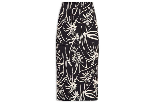 Saia Estampada - Preto