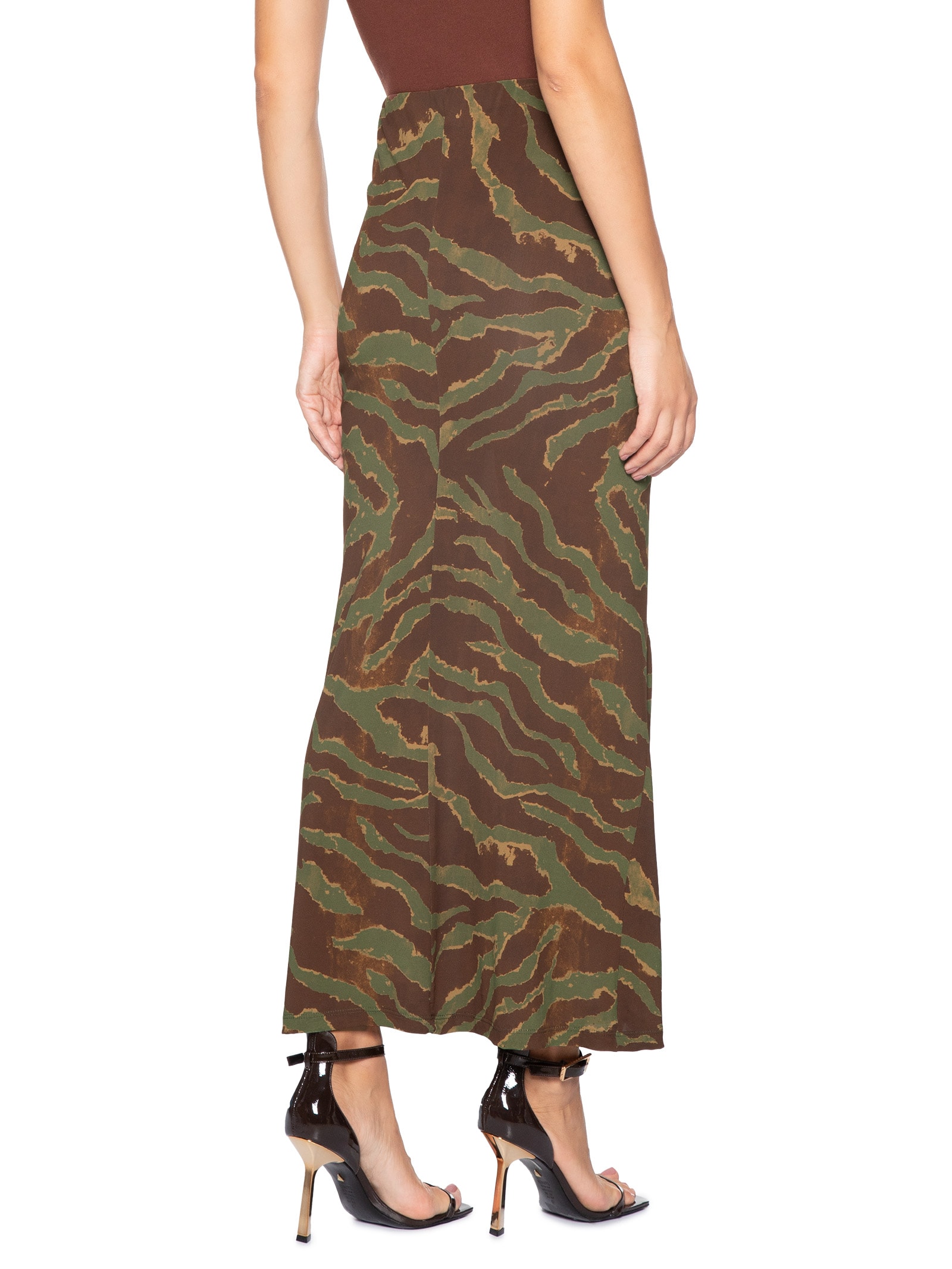 Saia Estampada Verde Open