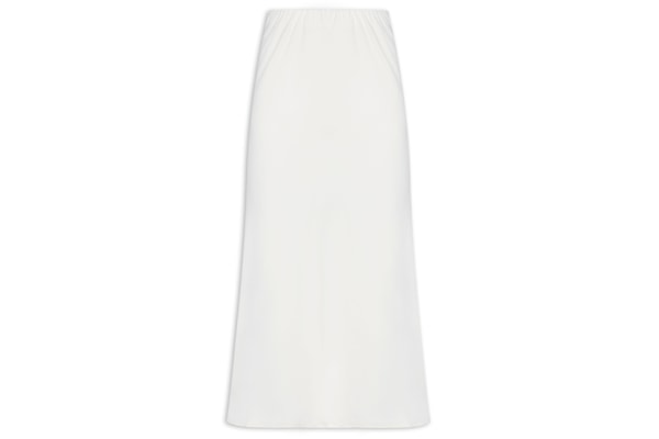 Saia Evasê Acetinada - Off White