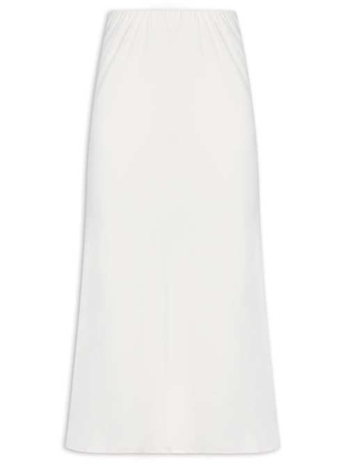 Saia Evasê Acetinada – Off White