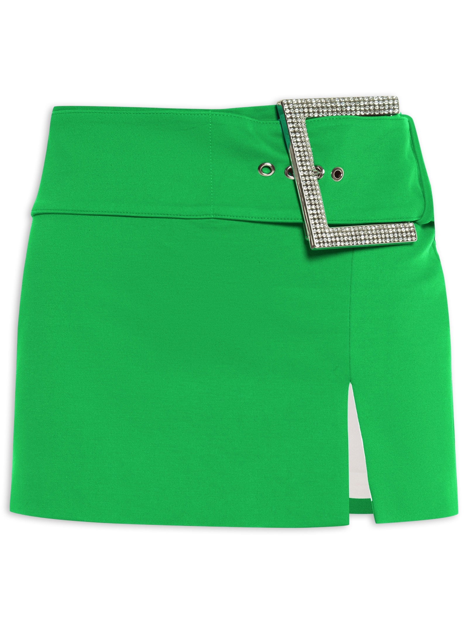 Saia Feminina Curta Maxi Fivela Verde Lança Perfume