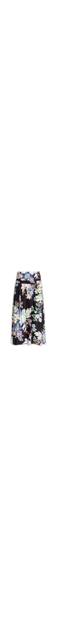 Saia Feminina Floral Leni - Preto