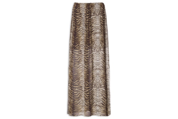 Saia Feminina GGT Estampa Felin - Marrom