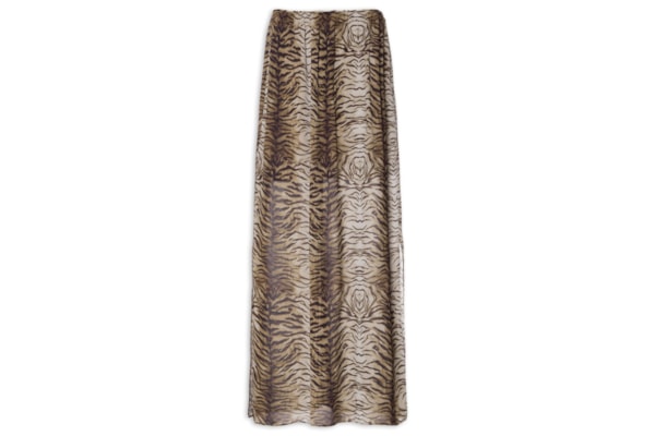 Saia Feminina GGT Estampa Felin - Marrom