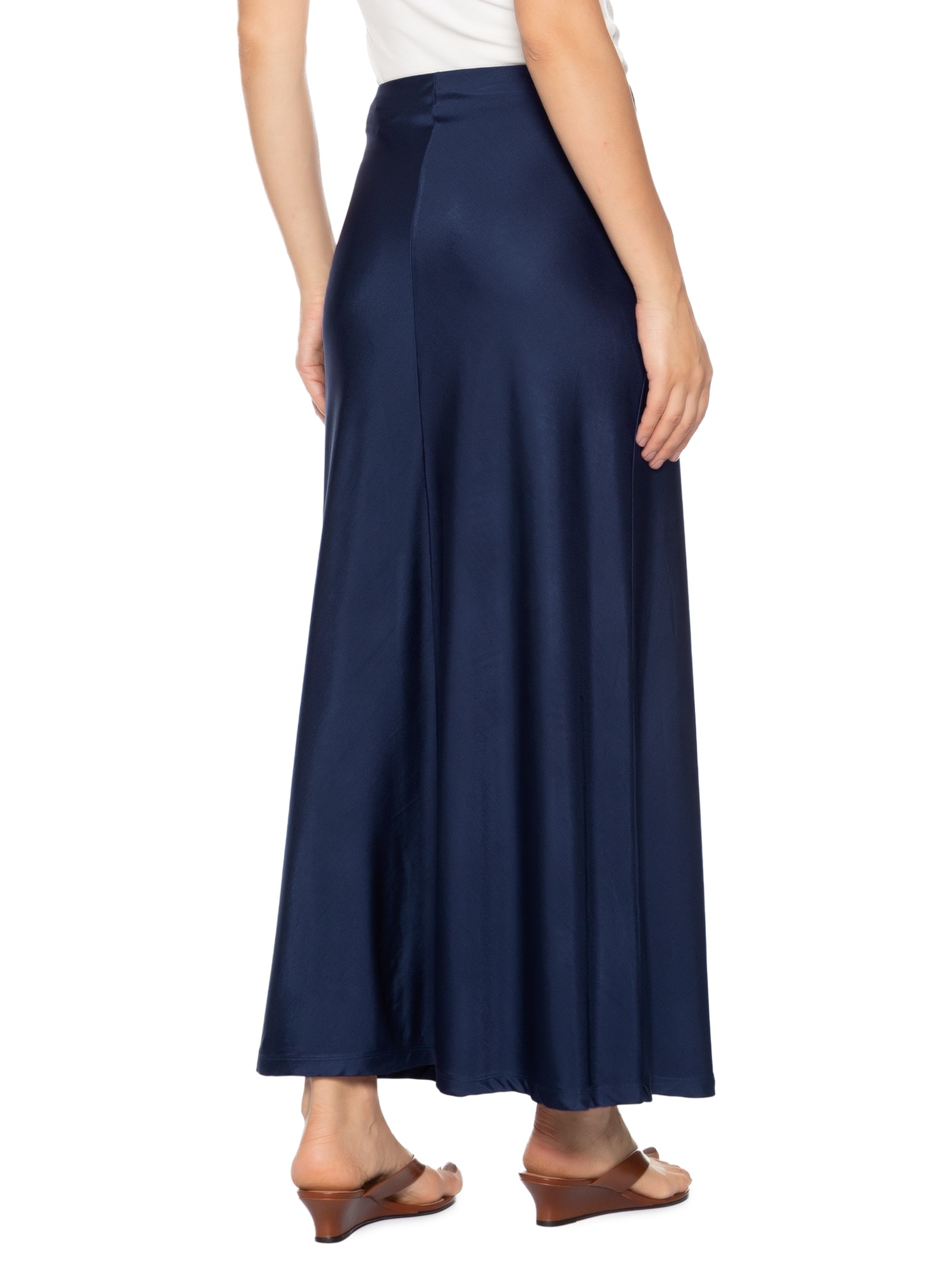 Saia Feminina Longa Evasê Azul '2Essential