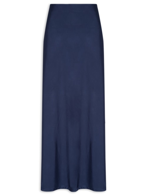 Saia Feminina Longa Evasê – Azul