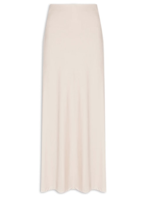 Saia Feminina Longa Evasê – Bege