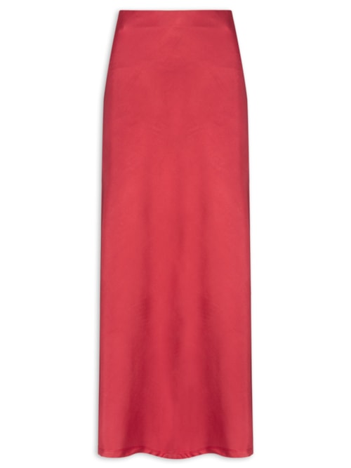 Saia Feminina Longa Evasê – Vermelho