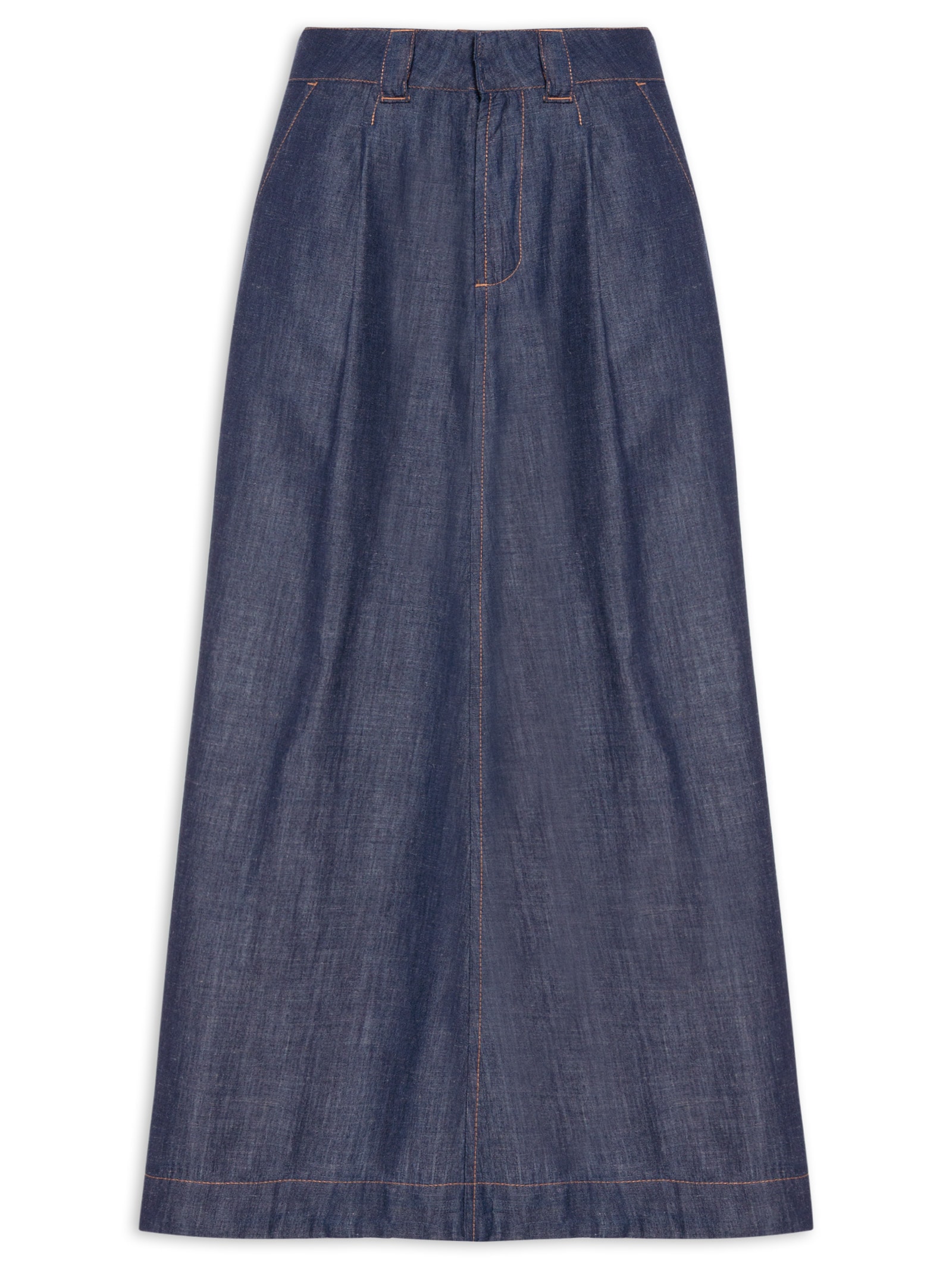 Saia Feminina Midi Fany Azul Le Lis