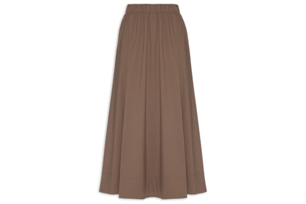 Saia Feminina Midi - Marrom