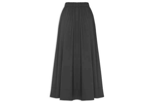 Saia Feminina Midi - Preto
