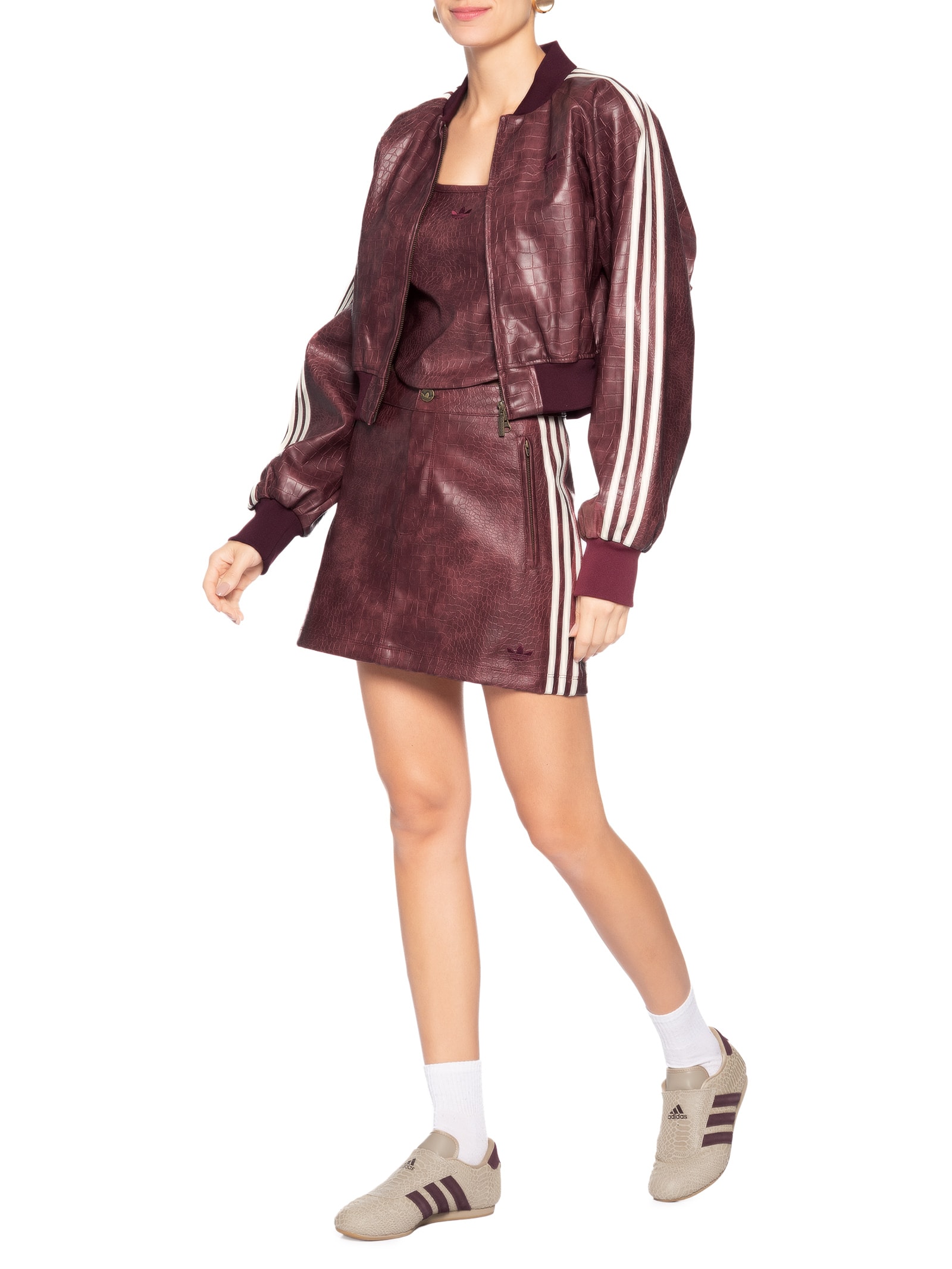 Saia Feminina Pleather Marrom Adidas Originals