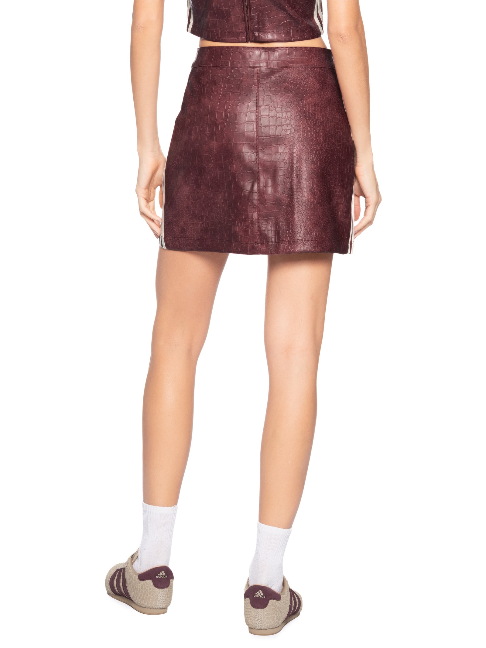 Saia Feminina Pleather Marrom Adidas Originals