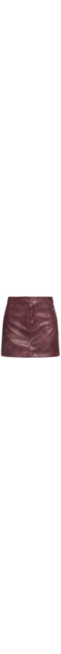Saia Feminina Pleather - Marrom