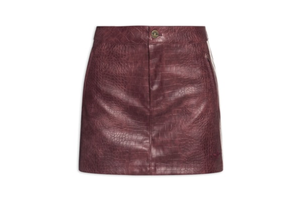 Saia Feminina Pleather - Marrom