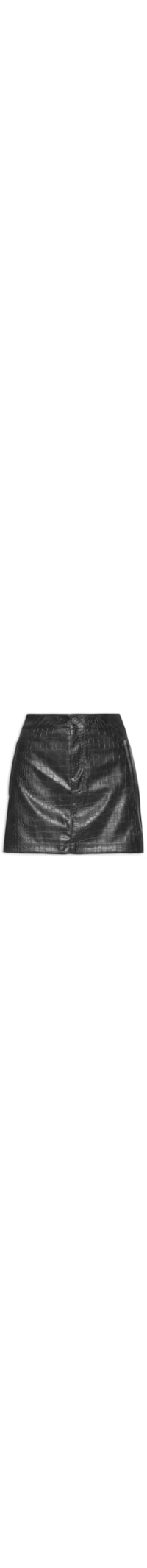 Saia Feminina Pleather - Preto