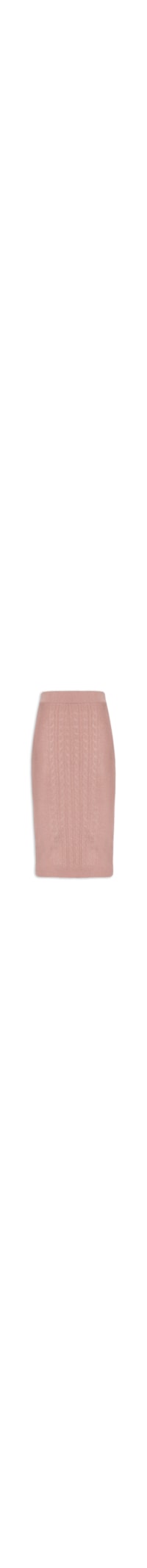 Saia Feminina Tricot Midi Texturizada - Rosa