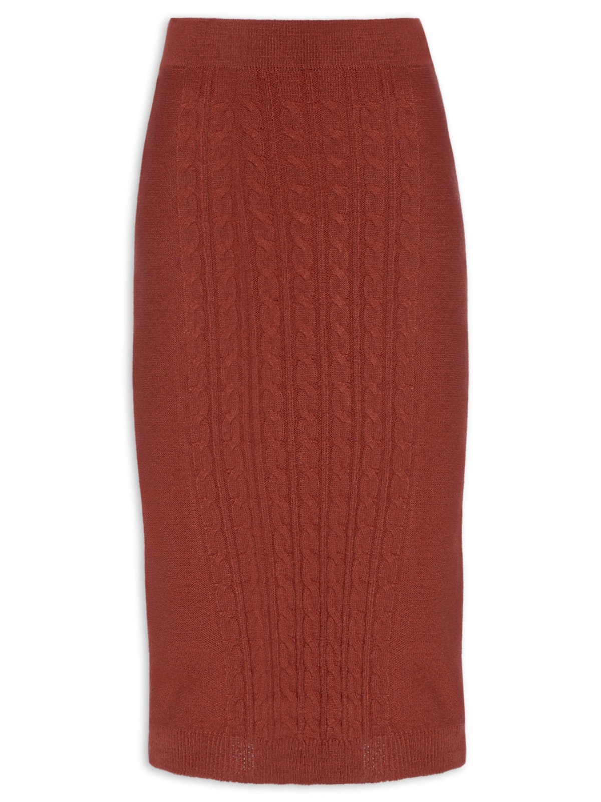 Vista 2 Saia Feminina Tricot Midi Texturizada VERMELHO VERMELHO