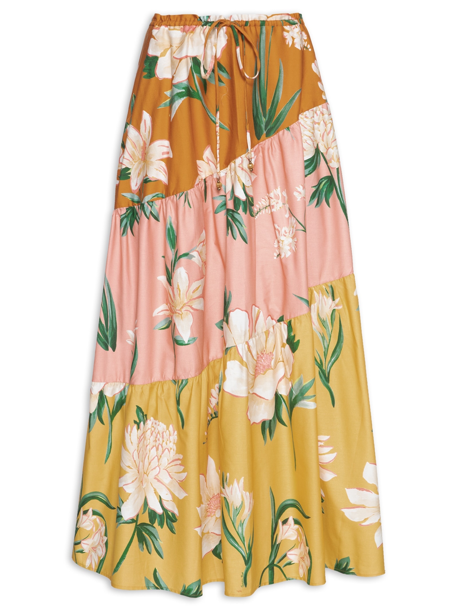 Saia Floral Alice Amarelo Farm