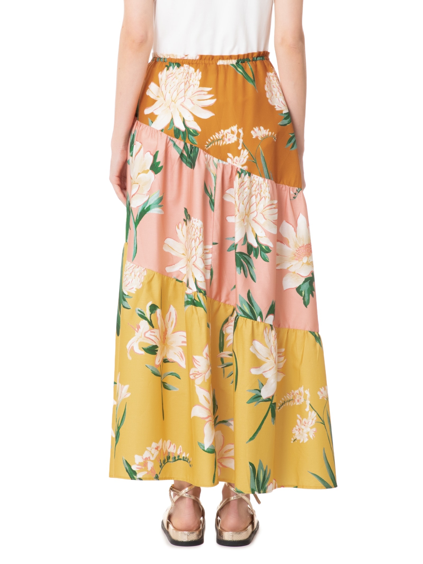 Saia Floral Alice Amarelo Farm