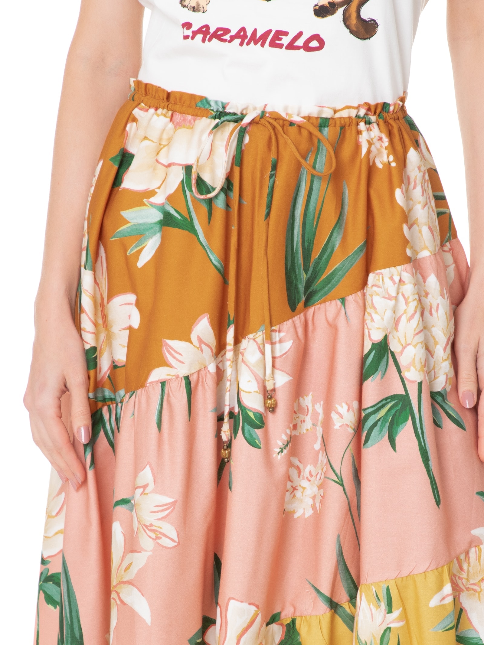 Saia Floral Alice Amarelo Farm