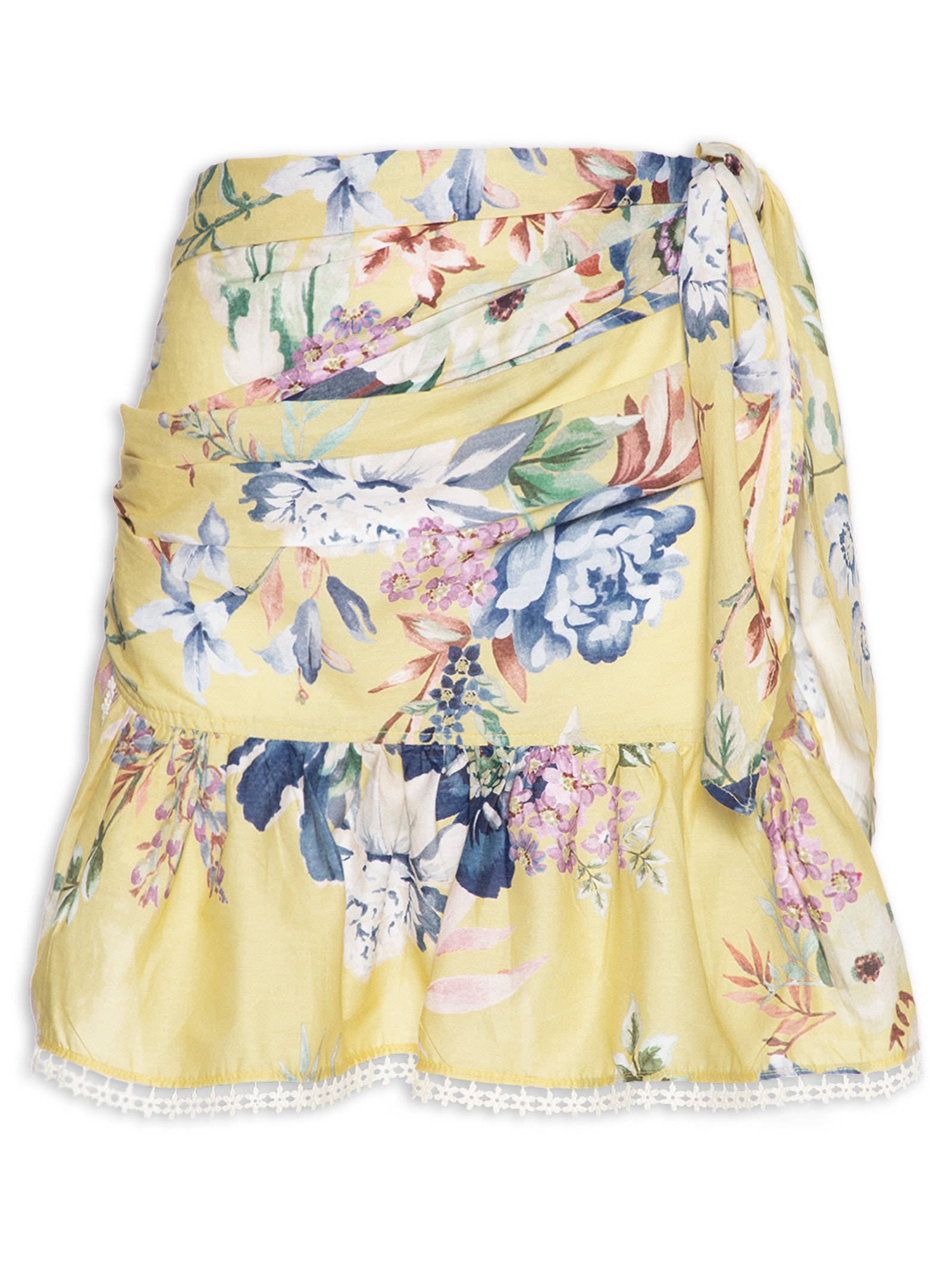 Saia Floral Leni – Amarelo Farm Praia