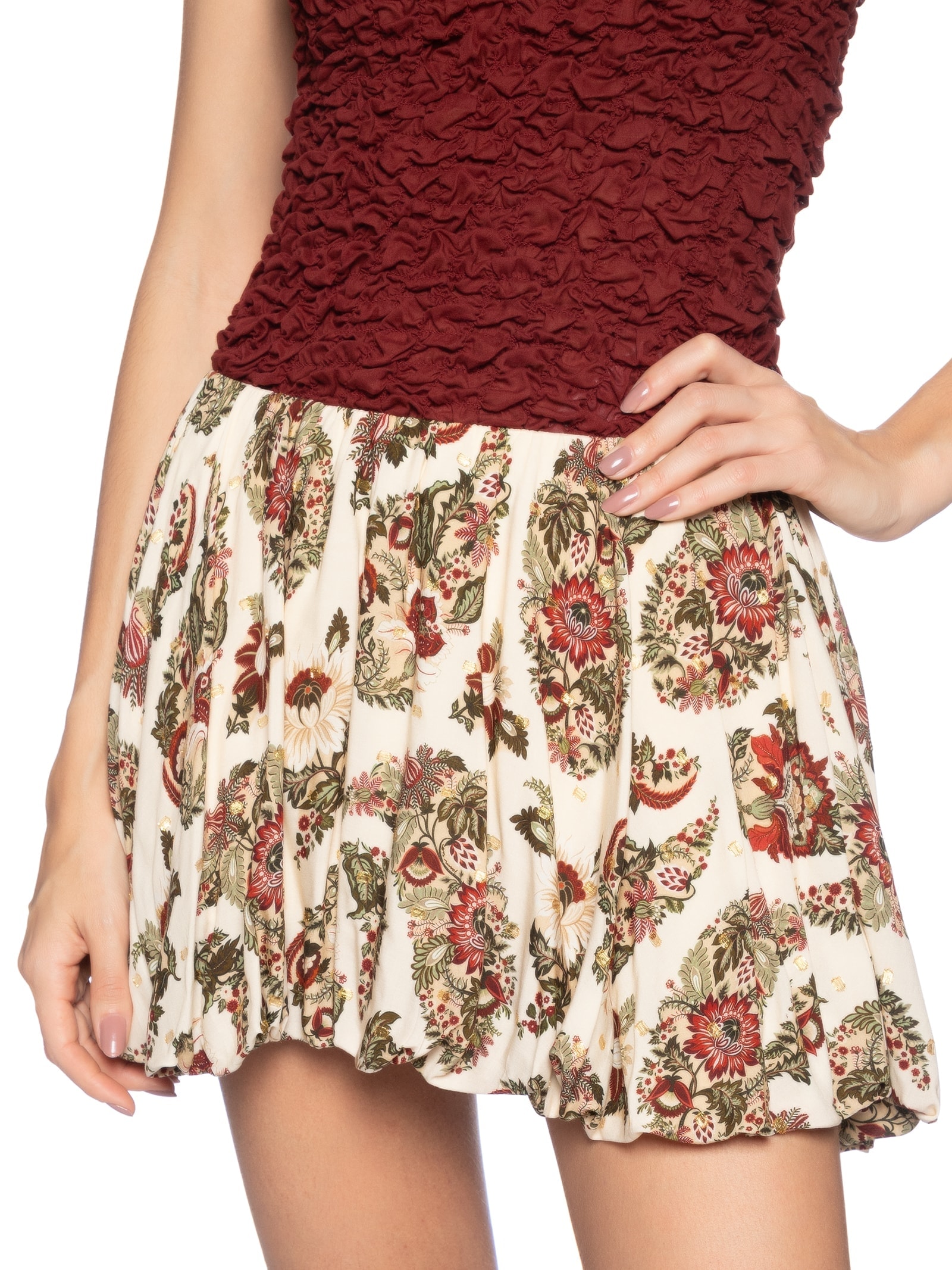 Saia Floral Raiana Amarelo Farm