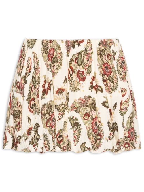 Saia Floral Raiana - Amarelo