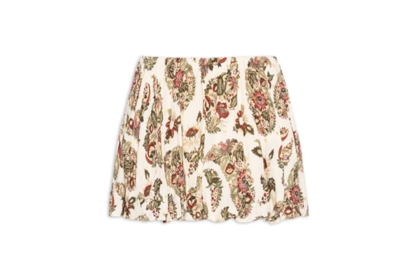 Saia Floral Raiana - Amarelo