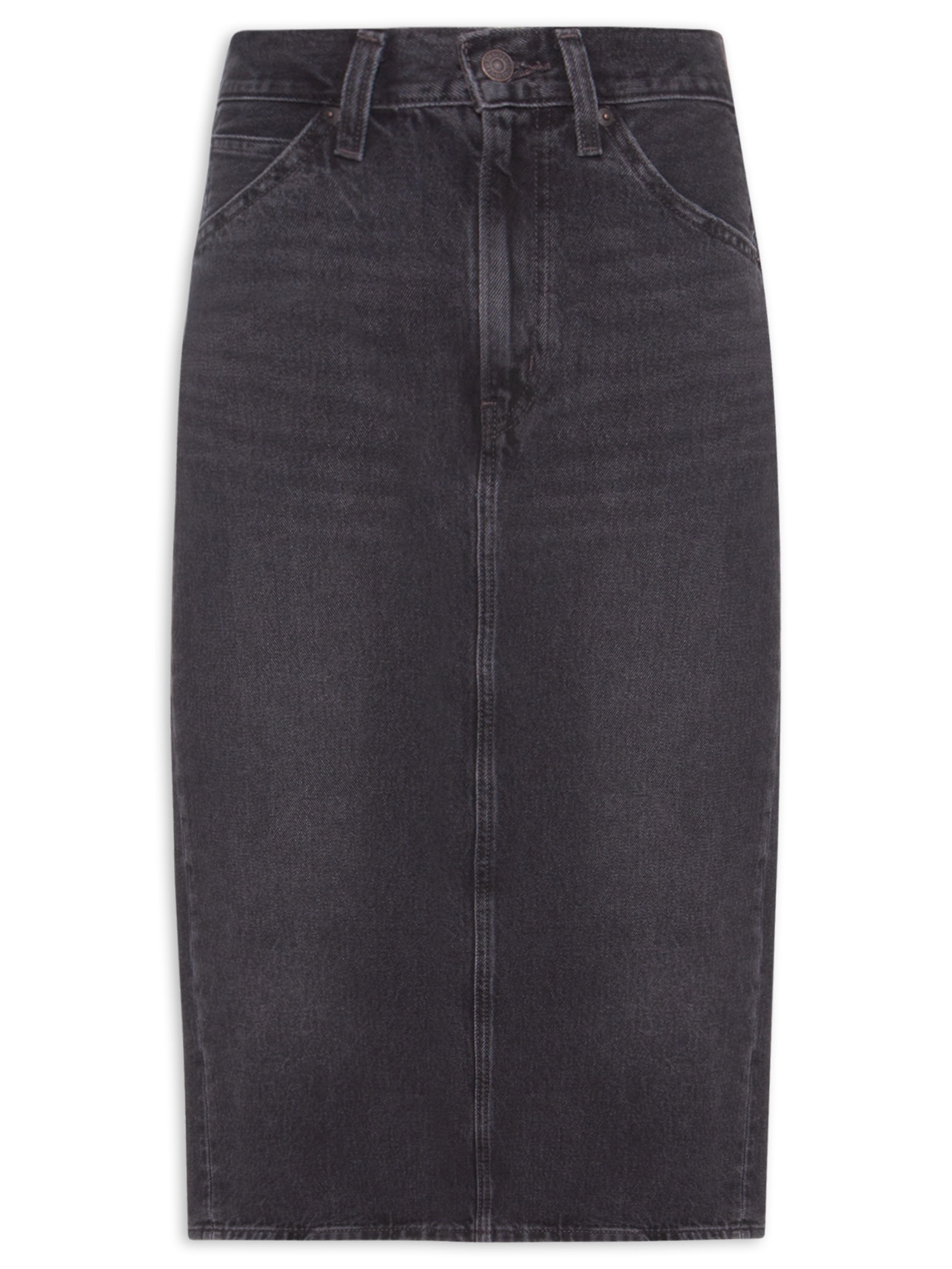 Saia Hr Back Slit Skirt Preto Levi's