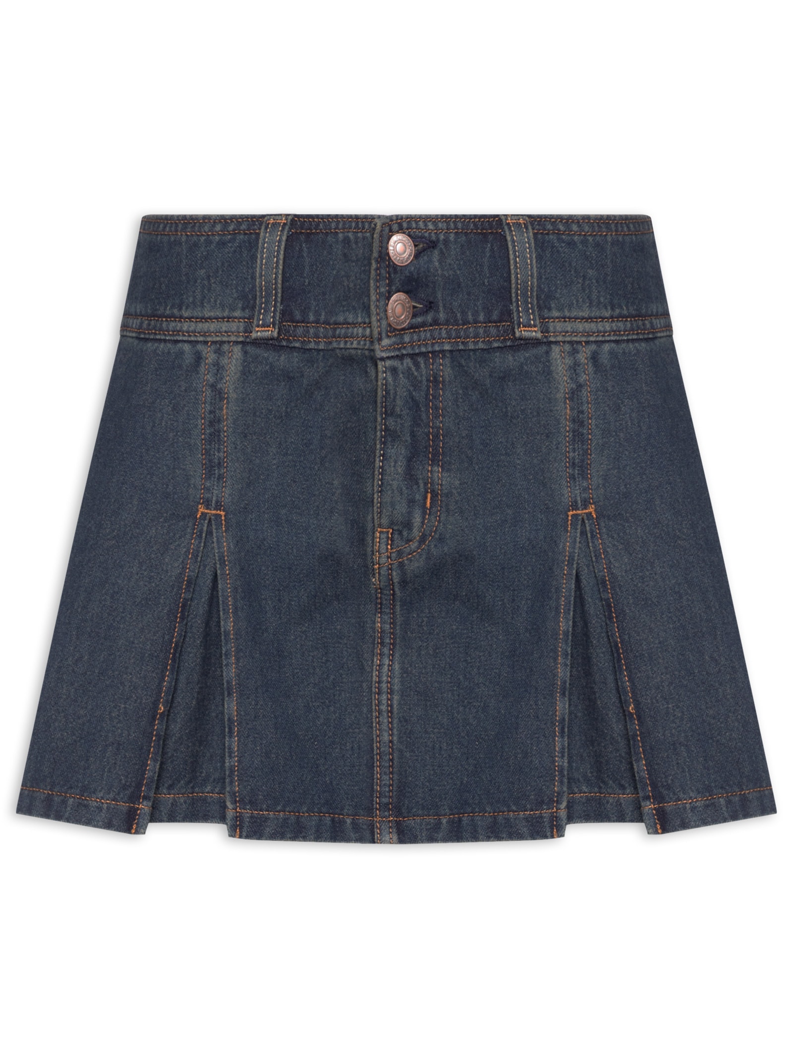 Saia Inverted Pleat Mini Azul Levi's