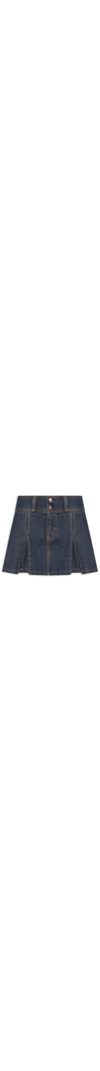Saia Inverted Pleat Mini - Azul
