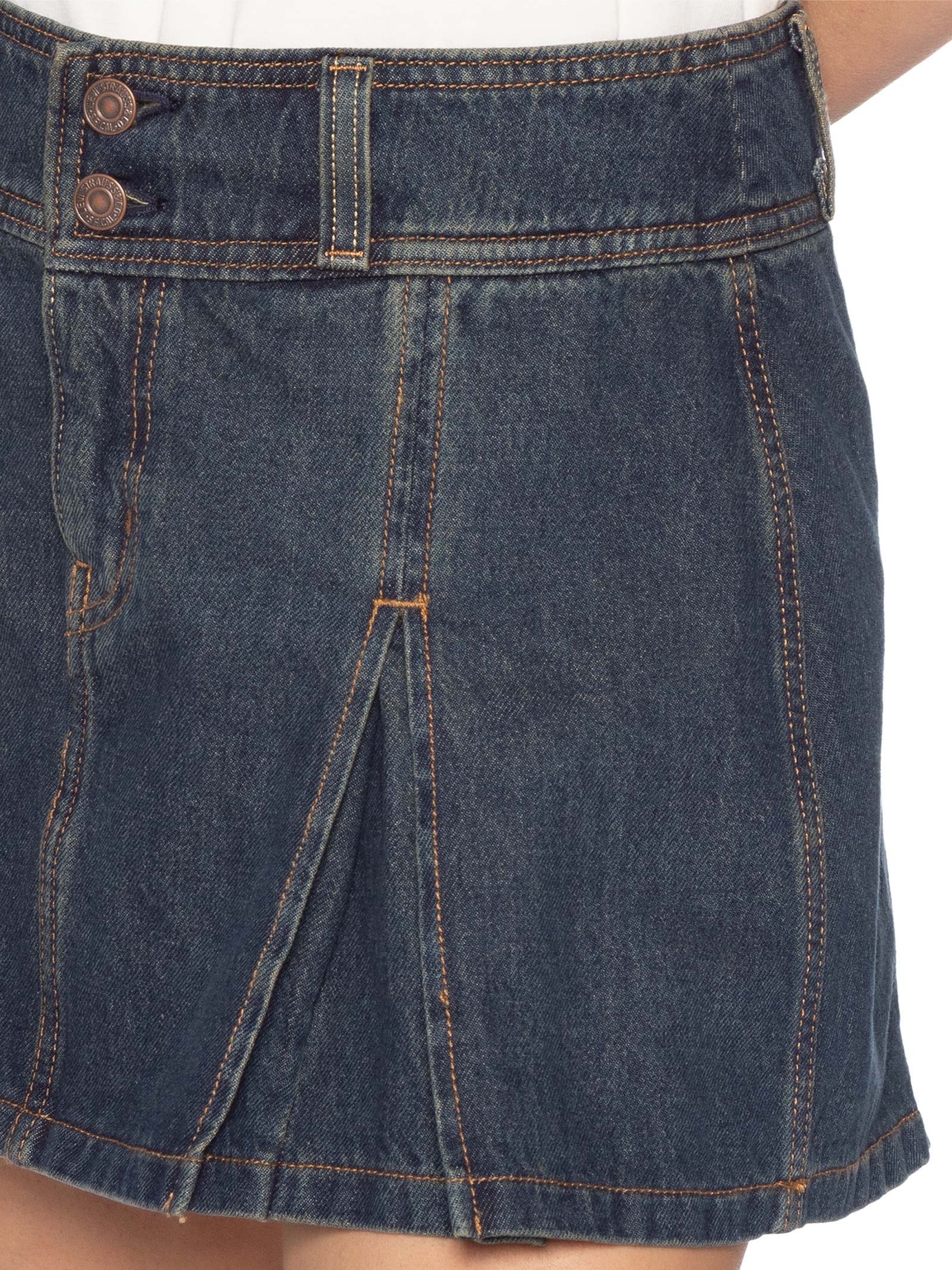 Saia Inverted Pleat Mini Azul Levi's