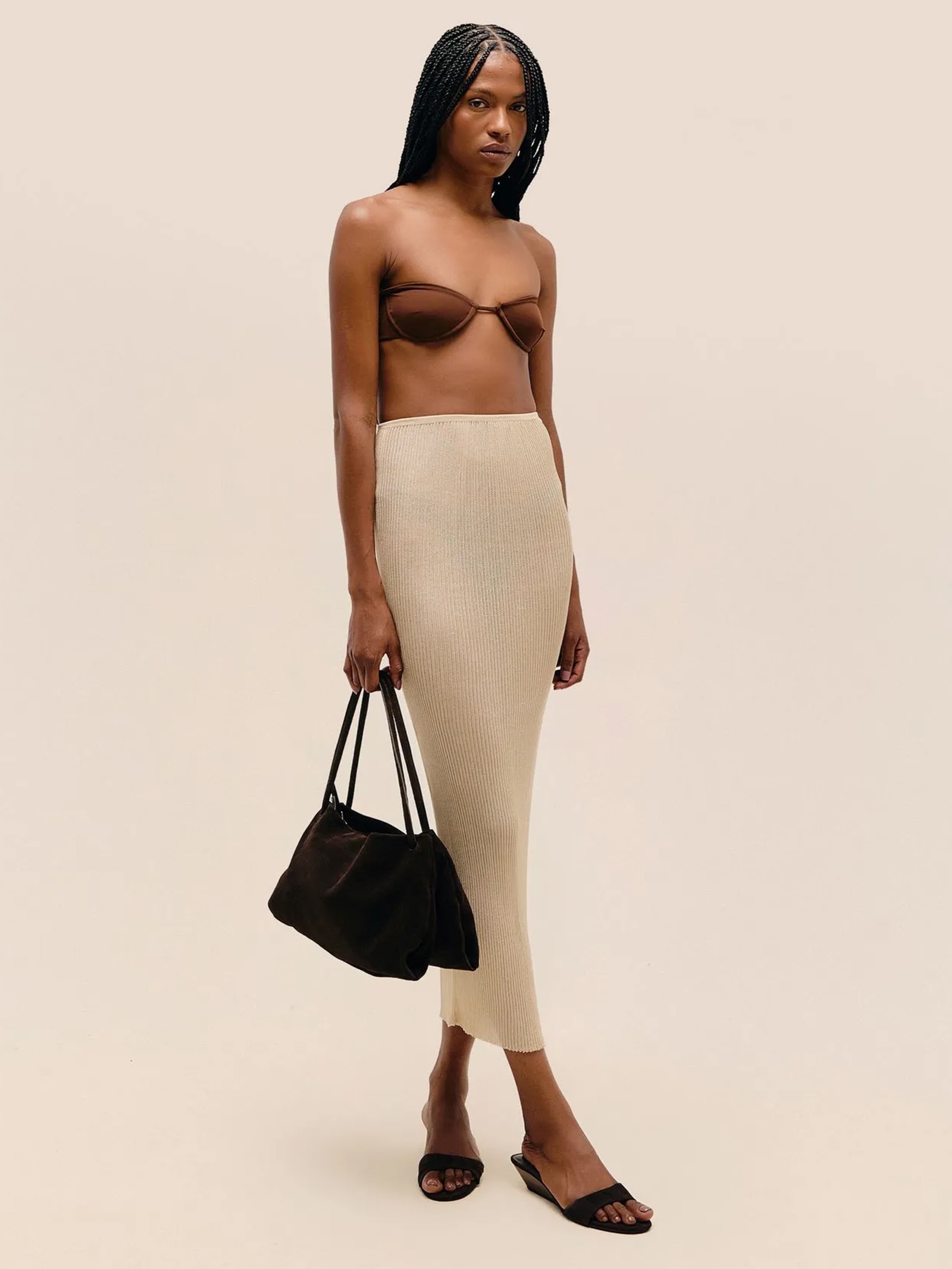 Saia Ivana Tricot Bege Haight