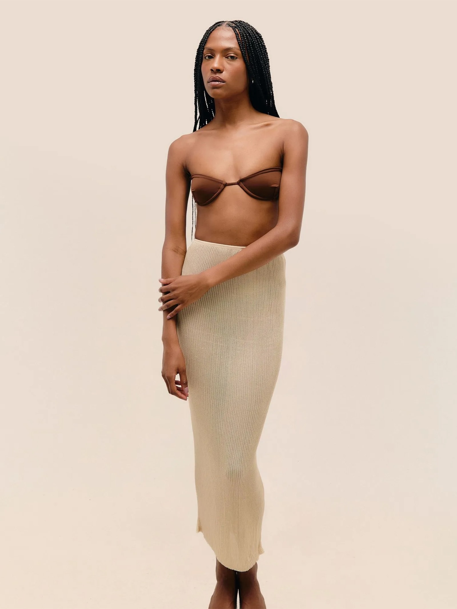 Saia Ivana Tricot Bege Haight