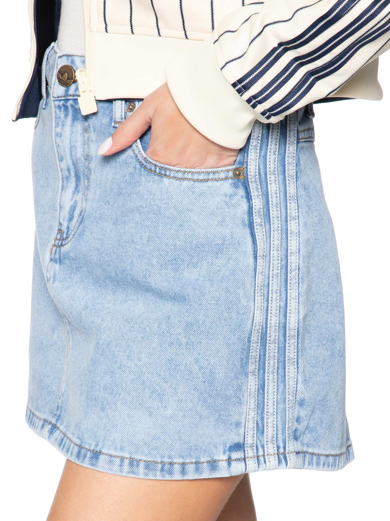 Saia Jeans Adicolor Azul Adidas Originals