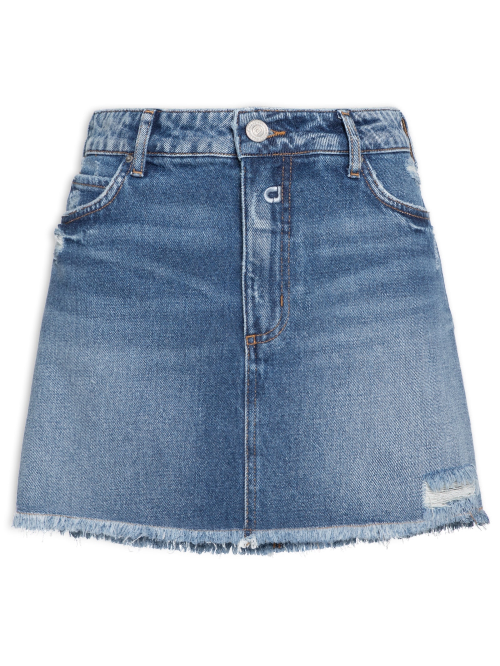 Saia Jeans Azul  Colcci Jeans