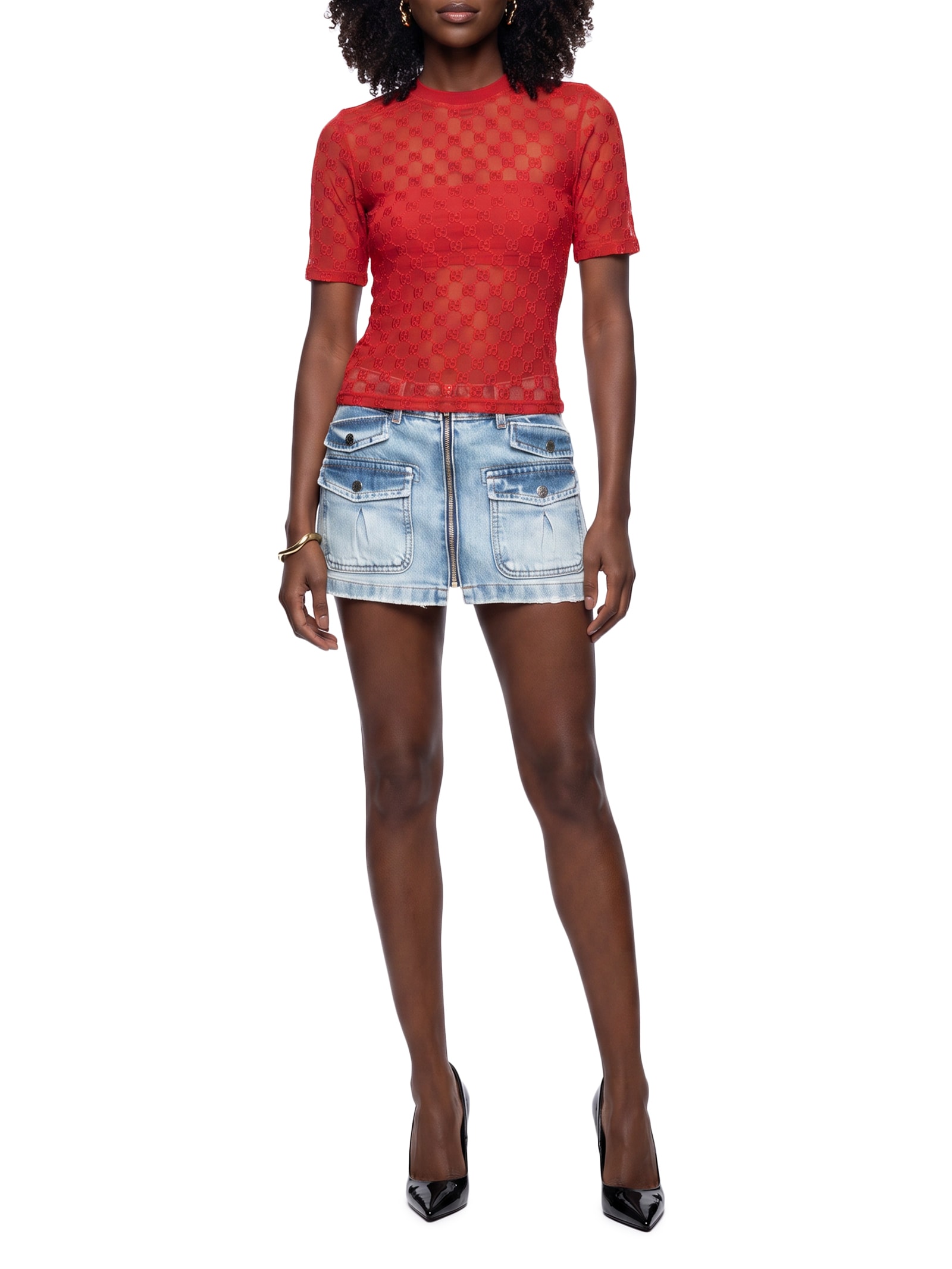 Saia Jeans Azul Colcci