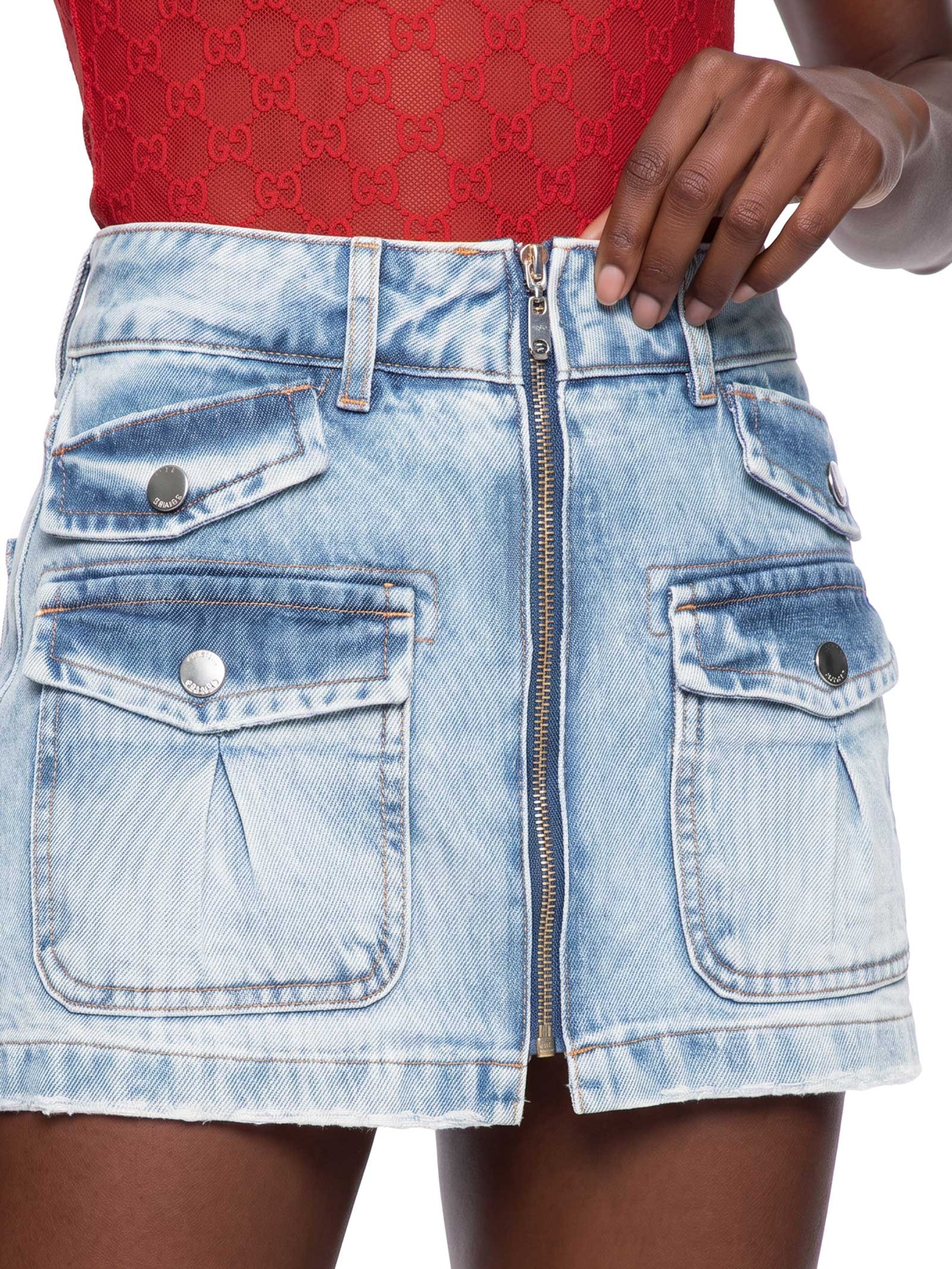Saia Jeans Azul Colcci