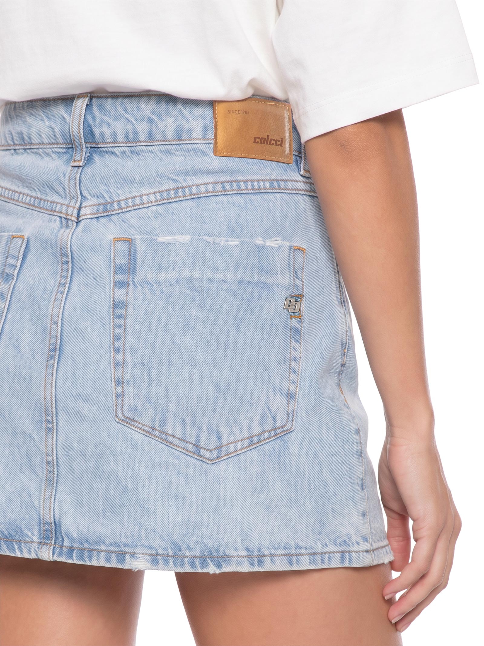 Saia Jeans Azul Colcci
