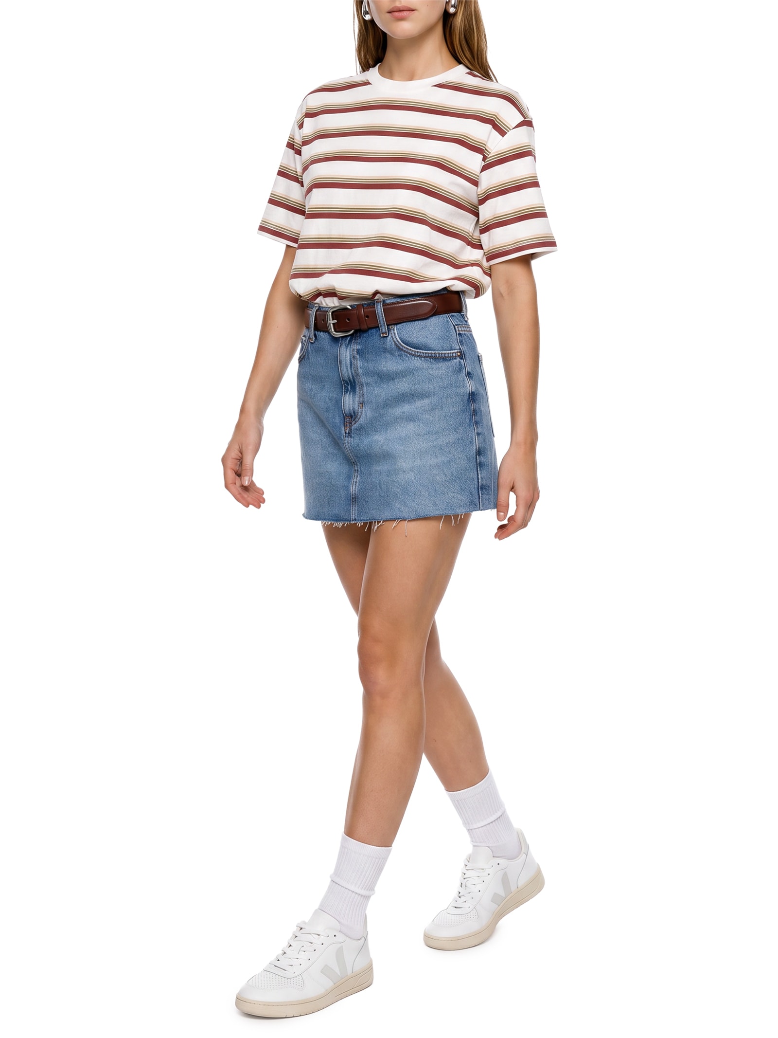 Saia Jeans Azul Hering