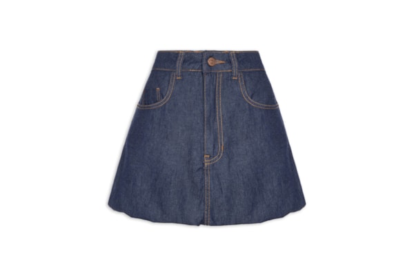 Saia Jeans Balonê - Azul