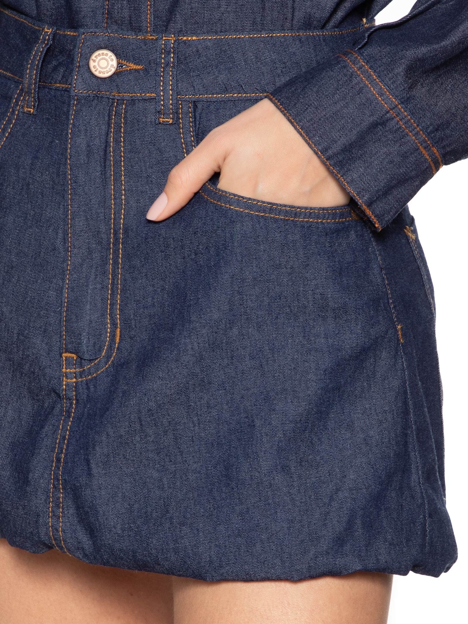 Saia Jeans Balonê Azul Dress To