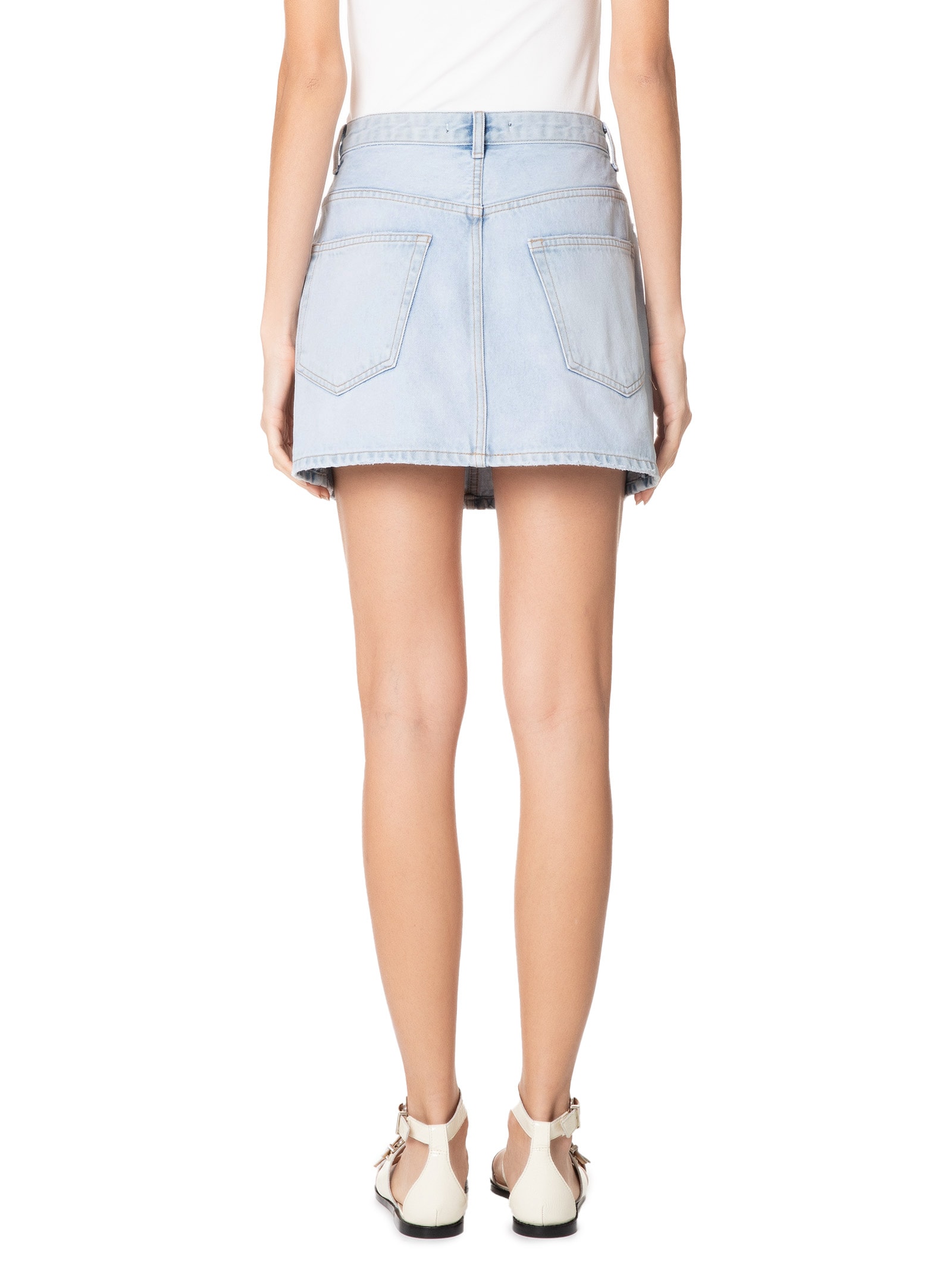 Saia Jeans Box Delave Azul Animale