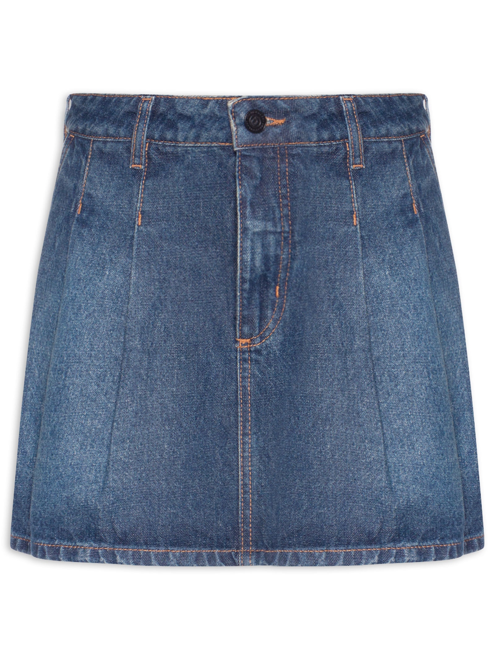 Saia Jeans Cancun Azul Colcci Jeans