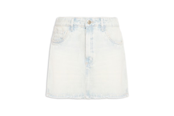 Saia Jeans Cintura Média - Azul