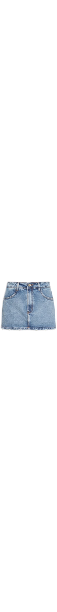 Saia Jeans Cintura Média Com Short – Azul